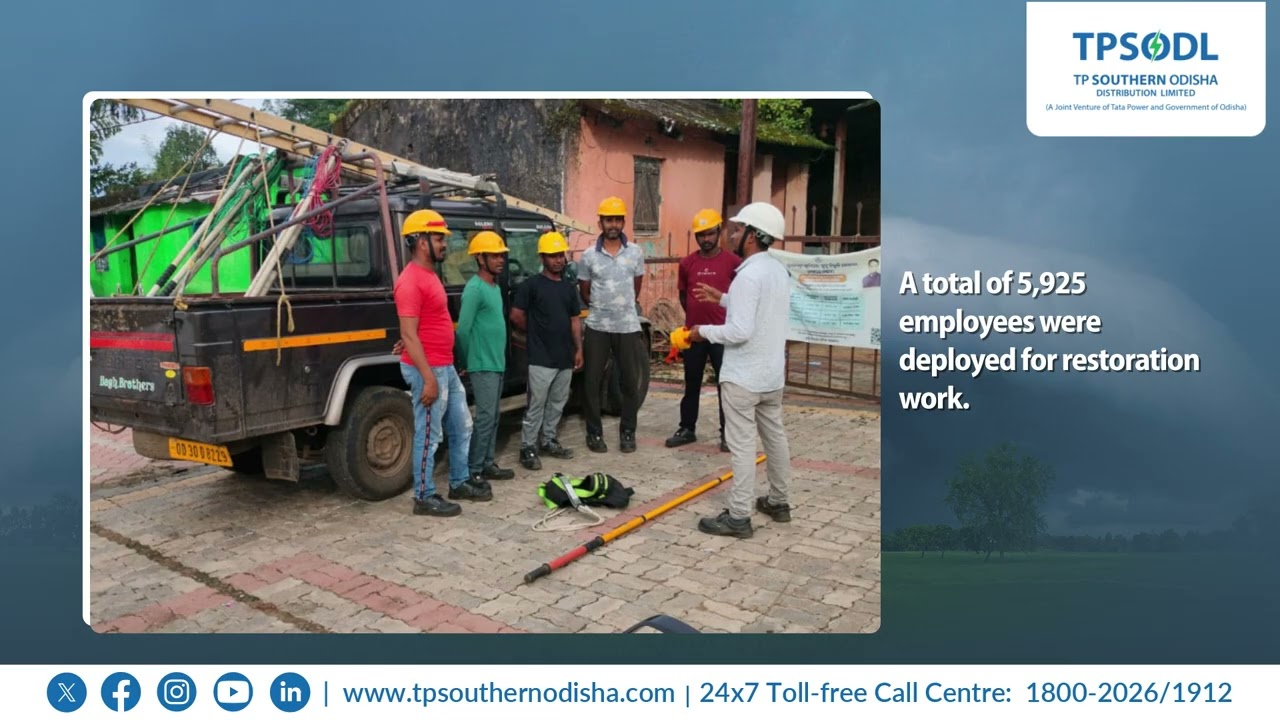 Cyclone Montha - TPSODL's Swift Power Restoration