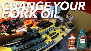 FORK OIL CHANGE STEP BY STEP ON THE ROYAL ENFIELD HIMALAYAN