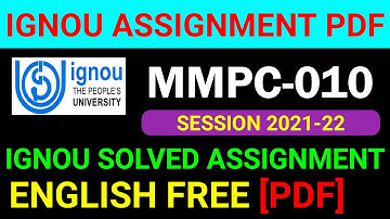 MMPC-010 Solved Assignment 2021-22 in English, MMPC 10 Solved Assignment 2022, MMPC 10 Assignment