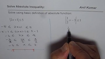 Quick Solution of Solve Absolute Inequality Less Than