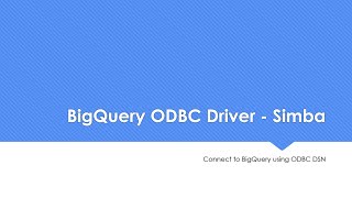 BigQuery ODBC Driver - Simba using Service Account screenshot 3