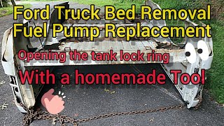 Ford F250 Long bed very rusted hardware removal. Fuel Pump Lock Ring Opened with Custom Made Tool by Garrett's Garage 411 views 8 months ago 18 minutes