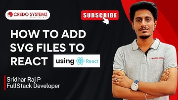 How to add SVG File on React JS | Day 16 React JS Training in chennai | Credo Systemz #tutorial
