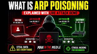 ARP Poisoning Explained 🔥 Man in the Middle Attack (Live Demo) | Ethical Hacking for Beginners