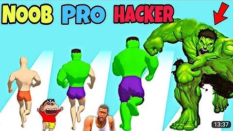 upgrade captain into Hulk into spiderman | noob vs pro vs hacker in mashup heroes|the illusiveartist