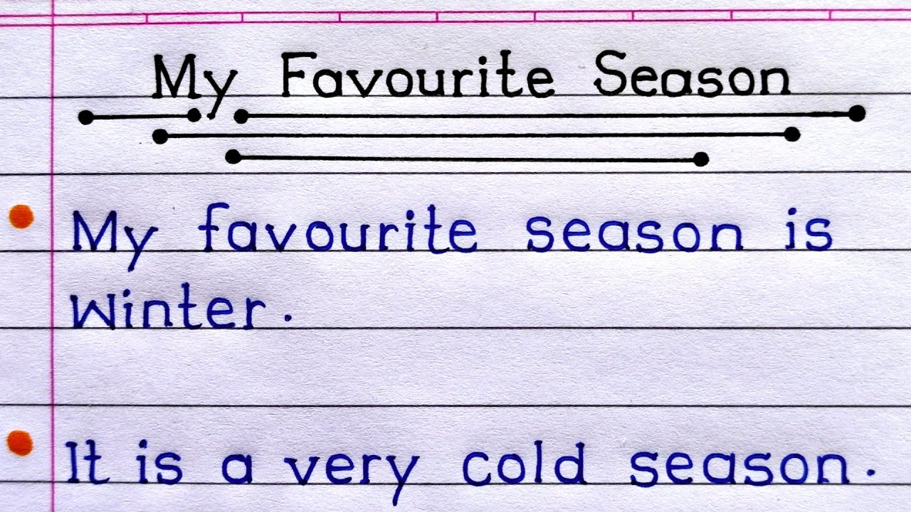 essay on my favourite season in english