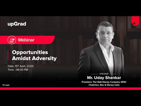 Opportunities Amidst Adversity during COVID19 | Mr. Uday Shankar, Chairman, Star & Disney India