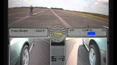 Lane Change with all data being logged by a VBOX