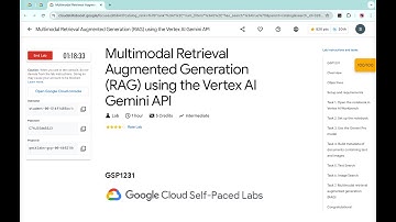 Multimodal Retrieval Augmented Generation (RAG) using the Vertex AI Gemini API  #qwiklabs  #GSP1231