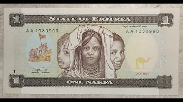 ERITREA - 1 - NAKFA - 1997 - CAMEL -  BANKNOTES - COLLECTING - FIAT CURRENCY - PAPER MONEY - NOTE
