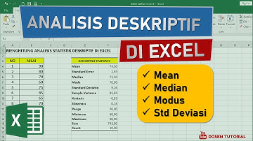 Menghitung Analisis Statistik Deskriptif di Excel | Mean, Median, Modus, Standar Deviasi