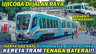 PERTAMA DALAM SEJARAH!! Kereta Api Tenaga Baterai PT INKA LANGKA Ujicoba di Jalan Slamet Riyadi Solo
