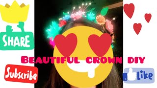 paper crown #viral #diy #diycrafts #craft #crown #flowers #flowercrown #youtube
