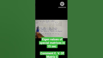 Eigen value short trick of special matrices //VIP RESEARCH MATHEMATICS
