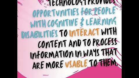 Technology and People with Cognitive Disabilities | Flarespots