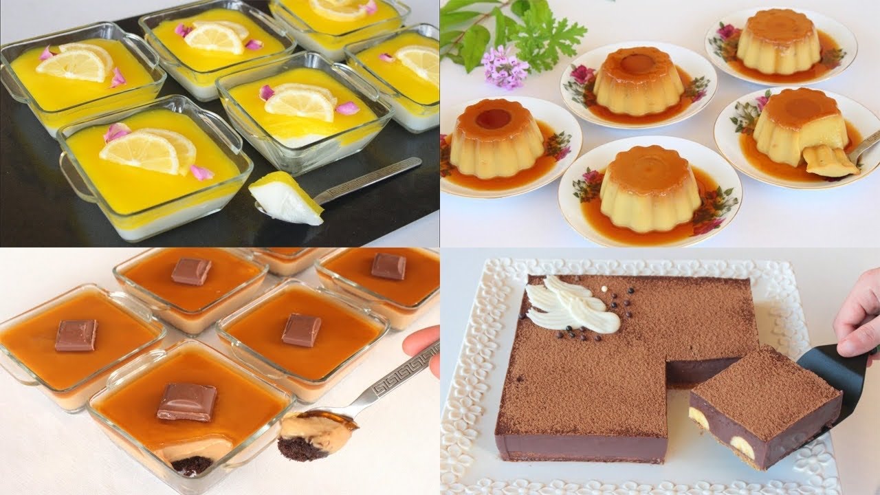 تحلية رمضان أسرع وألذ 4 تحليات باردة للسحور بدون فرن وبلا بيض كتبرد القلب راقية بمقادير كلها في دارك