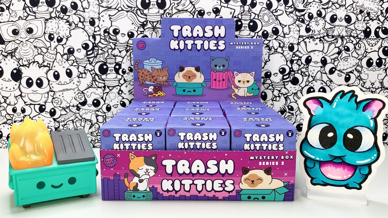 Opening Trash Kitties Blind Box Unboxing a Full Case YouTube