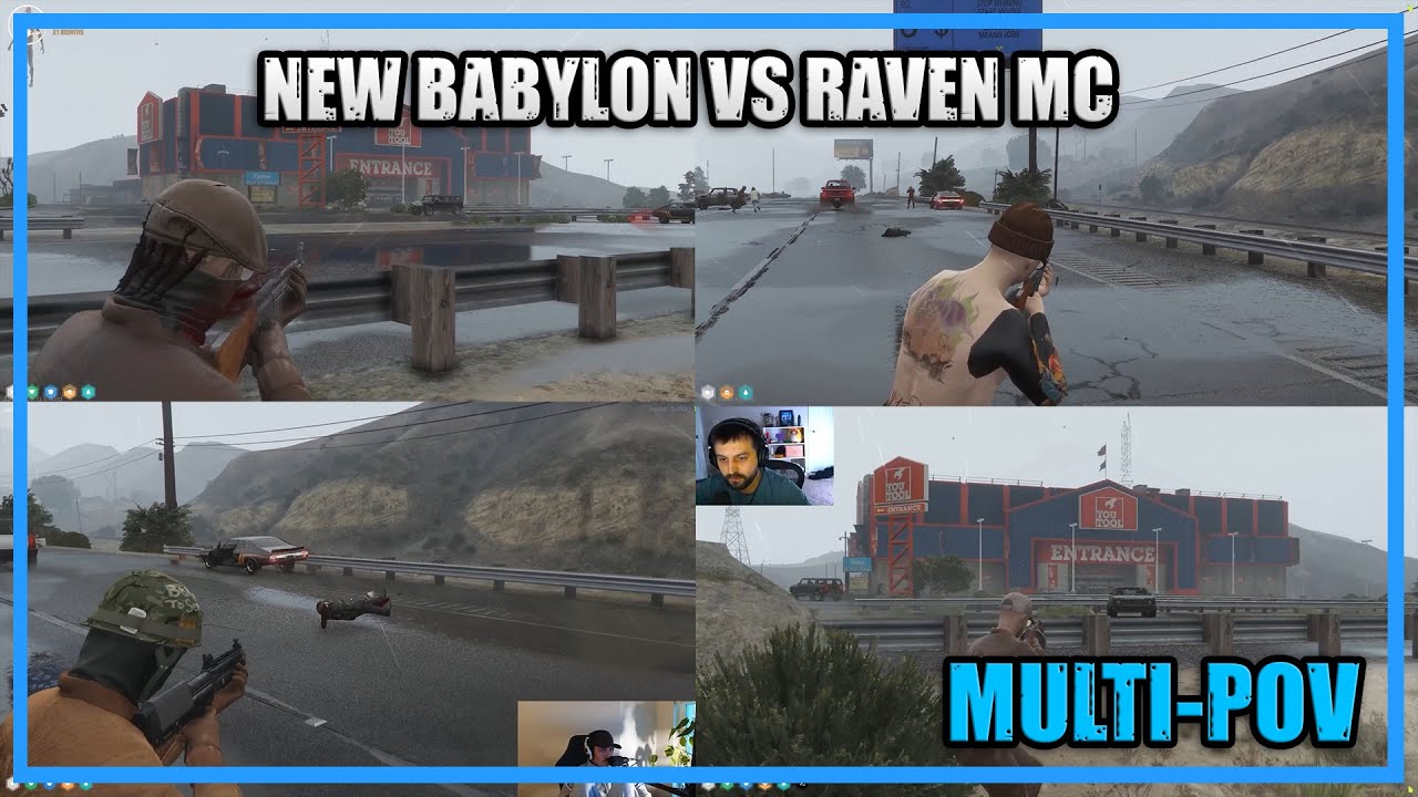 New Babylon VS Raven MC в SuperMart — MultiPOV | Nopixel GTARP