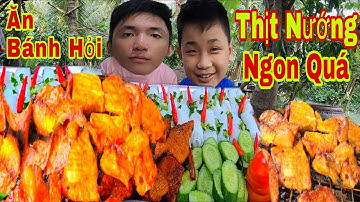 Tiên IQ Cùng Bé Phú Nướng Thịt Ăn Với Bánh Hỏi Chấm Nước Tương Siêu Ngon Siêu Hài Cười Bể Bụng