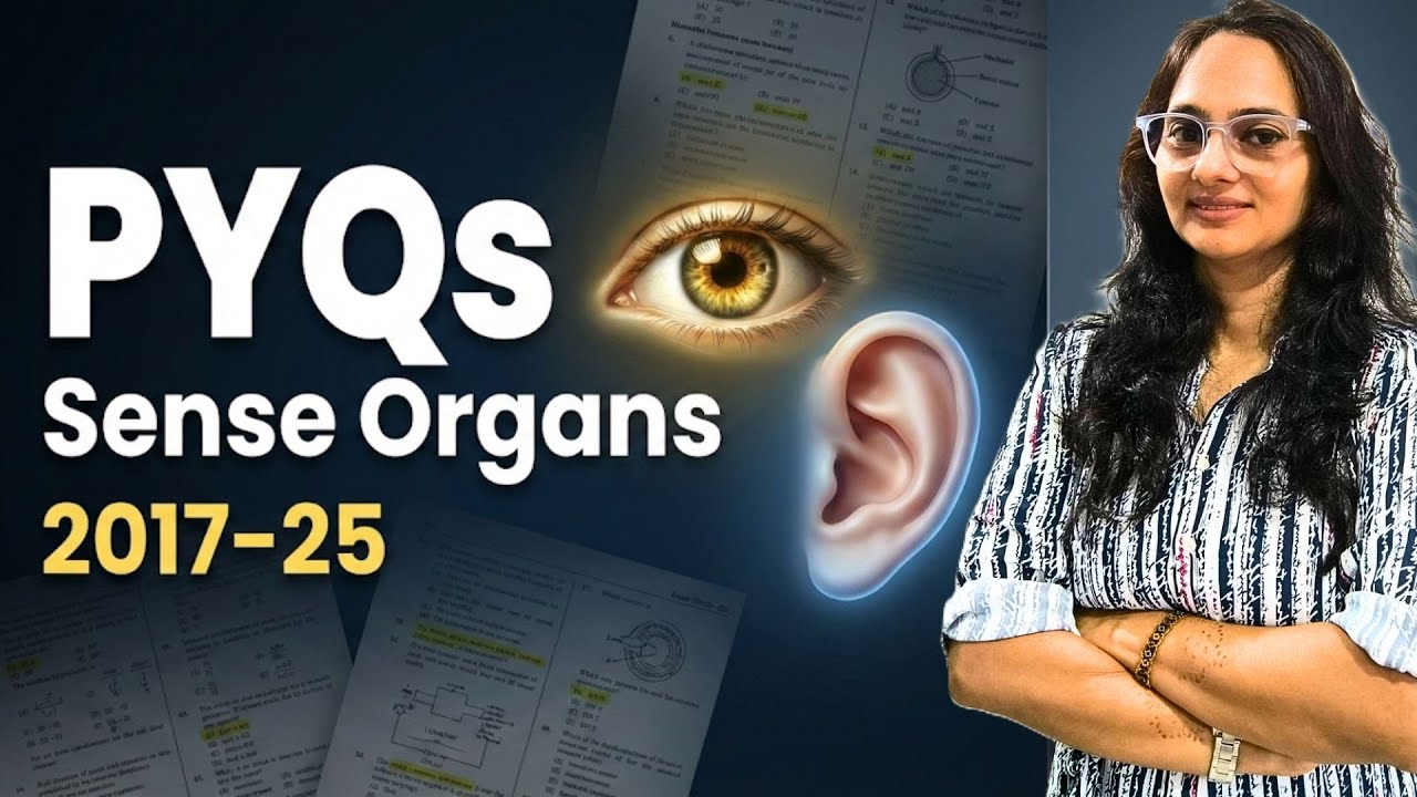 Sense Organs PYQs (2017–2025) | ICSE Class 10 Biology | Exam-Focused ...