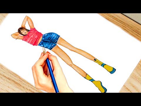 How to drawing dress:drawing casual outfit for everyday_speed illustration#drawwithlilith #fashion