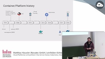 Cloud Plattformen: Docker, Kubernetes, Cloud Foundry und Knative (Matthias Haeussler, Novatec)