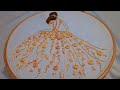 Hand embroidery doll bridal dress design & hairstyle | Hand embroidery tutorial