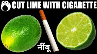 सिगरेट से काटा नीबू || cigarette lime lemon trick in hindi screenshot 1