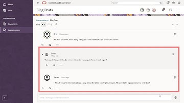 Using Conversations in Oracle Content and Experience