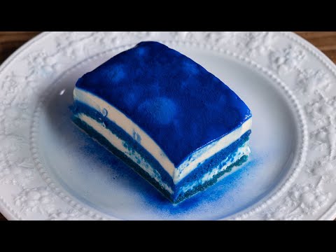 Tiramisu Summertime blue ティラミス・サマータイムブルー #recipe #asmr #tiramisu #chocolate #bluespirulina