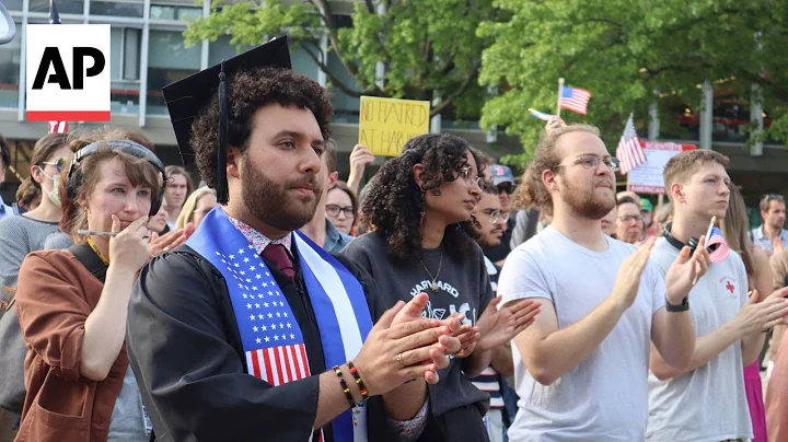 Harvard students rally against Trump's attacks on the university