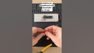 How to build Arduino on breadboard in 15 seconds #diyelectronics #breadboards #arduino #smartykit