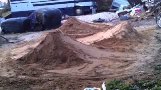 Home made sand dirt bike bmx track