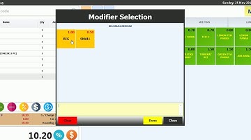 Restaurant POS System - Sales Menu