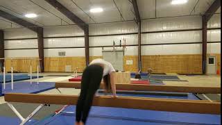 Beam: Cartwheel to 3/4 side handstand dismount (0.60)