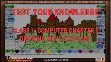 CLASS 1  COMPUTER CHAPTER 5 DRAWING WITH TUX PAINT