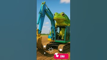 Học con vật cùng máy xúc #mayxuc #excavator #mayxucxinhgai