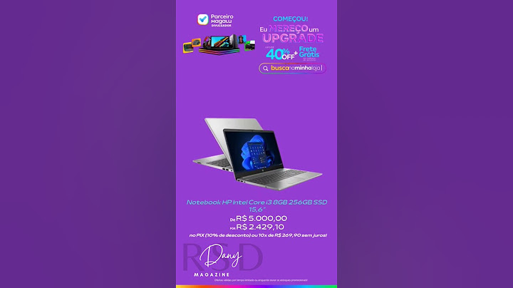 Oferta Magazine Luiza - Parceiro Magalu - Notebook HP Intel Core i3 8GB 256GB SSD 15,6”