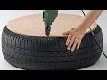 Man drills a hole in a tire and creates the coolest thing weve seen in a long time