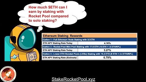 Staking #ethereum with Rocket Pool Model - Review of solo staking vs. staking with @RocketPool