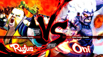 Rufus vs Oni (Hardest AI CPU) - Ultra Street Fighter 4