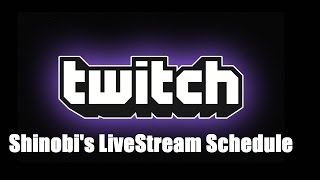New Full Time Stream Schedule! & Stream Changes.