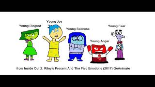 Young Five Emotions From Inside Out 2 Rileys Precent And The Five Emotions