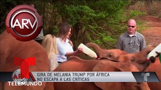 El susto de Melania Trump en un santuario de elefantes | Al Rojo Vivo | Telemundo