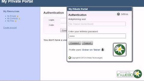 Secure login in full-web experience with InWebo Cloud token