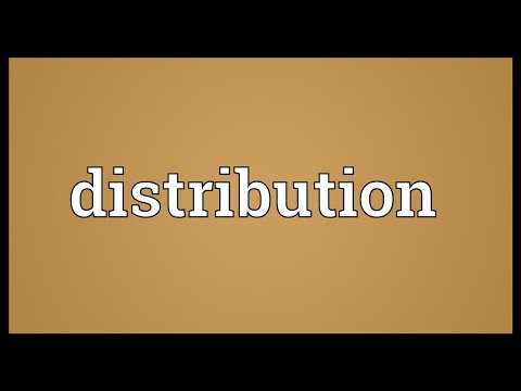 Distribution Meaning