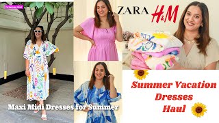 Maxi Midi Dresses Haul | H&amp;M Zara Instagram Labels Haul | Perkymegs Hindi