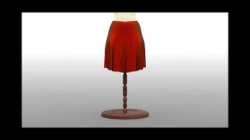 modo cloth simulation - skirt