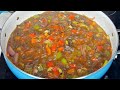 Special vegetables and beef sauce for rice New