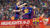 Highlights Fc Barcelona Vs Sevilla Fc 4 0 Youtube
